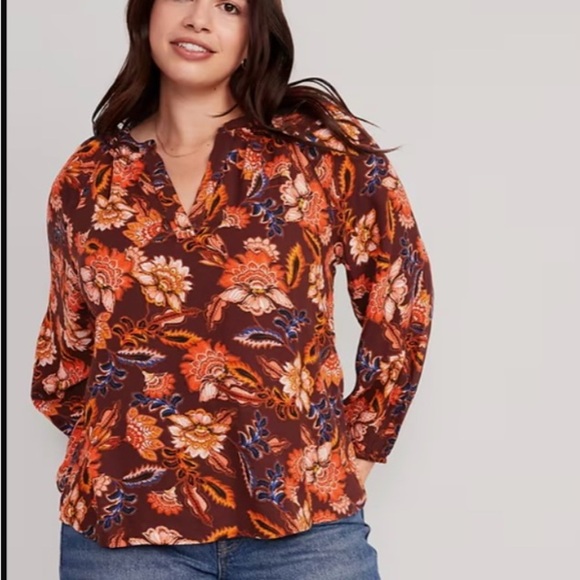 Old Navy Women’s Long Sleeve Split Neck-Size 3X - Picture 1 of 10